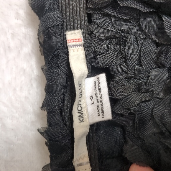 Kimchi Blue Urban Outfitters‎ Black Rosette Sheer Cropped Pants Size L - Picture 7 of 12